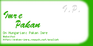 imre pakan business card